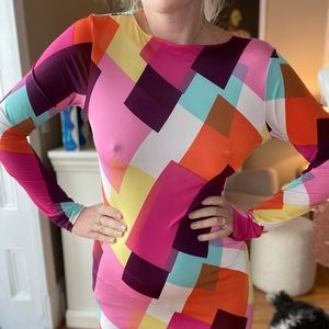 Vintage Retro Print Dress